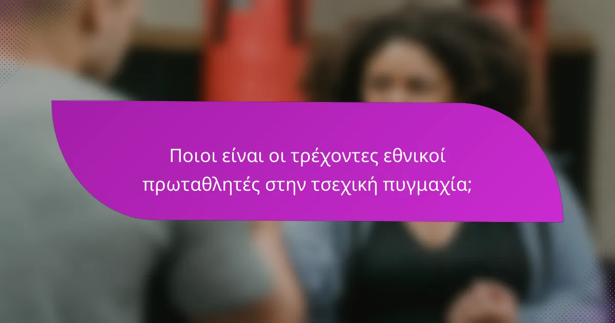 Ποιοι είναι οι τρέχοντες εθνικοί πρωταθλητές στην τσεχική πυγμαχία;