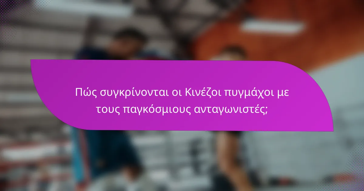 Πώς συγκρίνονται οι Κινέζοι πυγμάχοι με τους παγκόσμιους ανταγωνιστές;